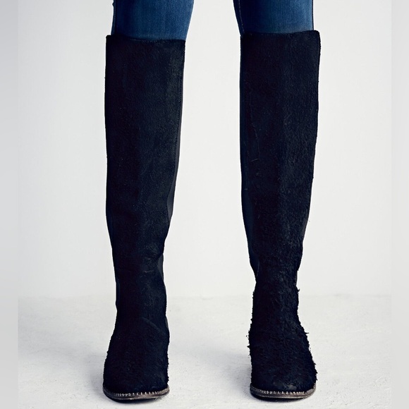 NWOB Free People Callow Black Knee High Boots - Picture 3 of 10